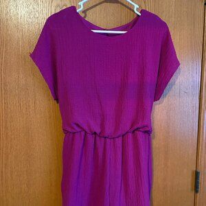 Raspberry Romper with Tie Back